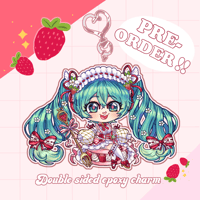 Strawberry Miku charm 