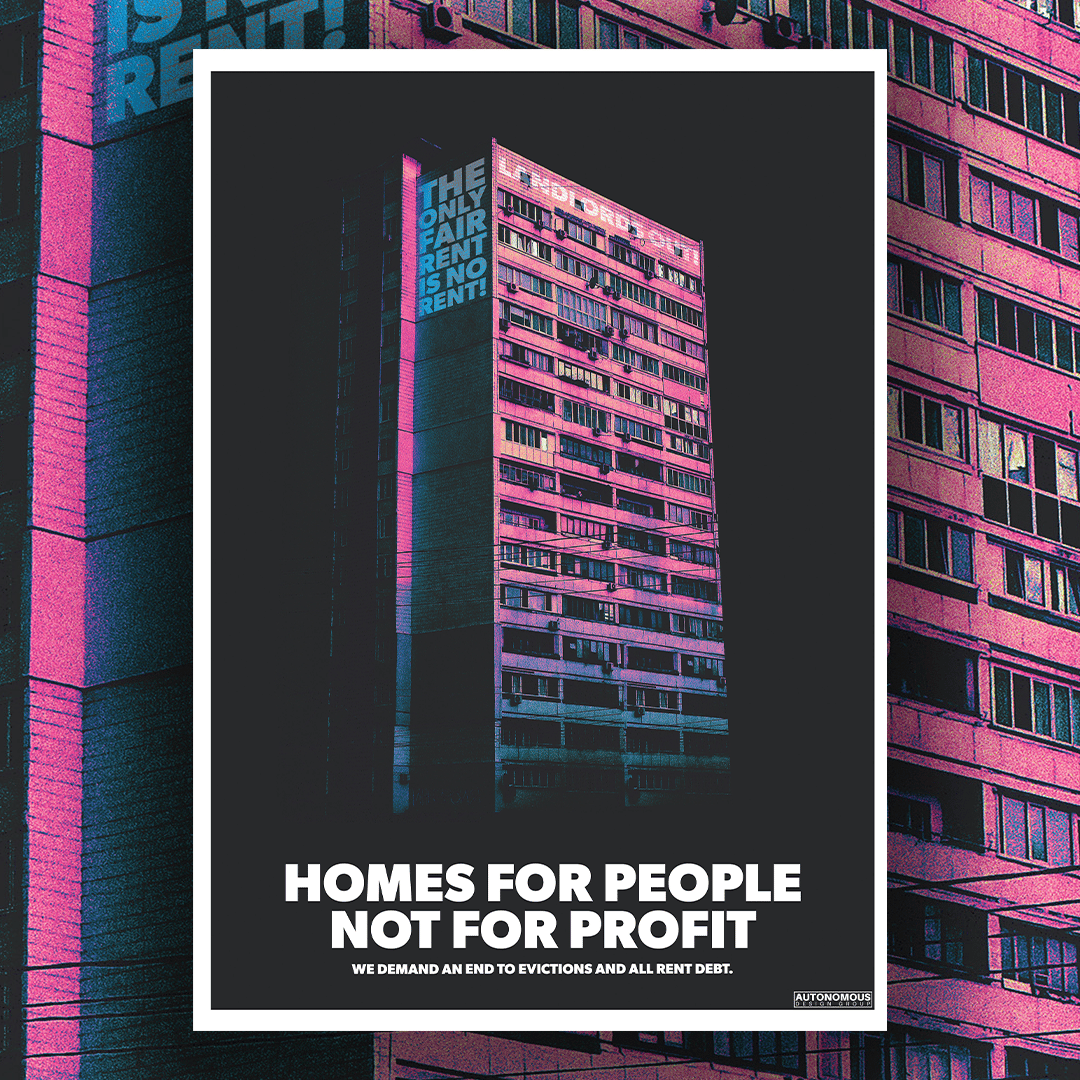 Homes For People Not Profit (A2 Poster)