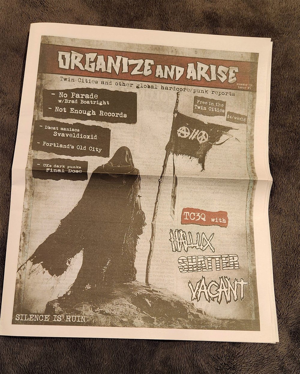 Organize and Arise 'zine issue #1