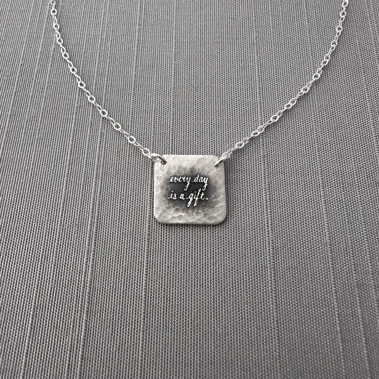 Sterling Silver Every Day Is A Gift Necklace Image 4