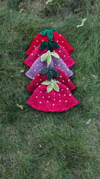 Image 1 of strawberry bucket hats (medium)