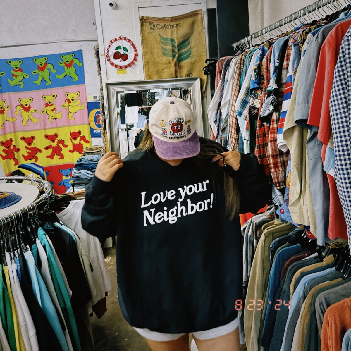 Image of black crewneck