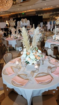 Silk flowers 40cm low  centerpieces 