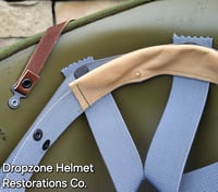 Image 9 of  (A) WWII Repro Hawley M1 Helmet Liner. Rayon Webbing & sweatband (Black hardware)