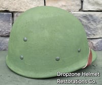 Image 8 of (B) WWII Repro Hawley M1 Helmet Liner. Rayon Webbing & sweatband (Black hardware) 