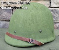 Image 2 of (B) WWII Repro Hawley M1 Helmet Liner. Rayon Webbing & sweatband (Black hardware) 