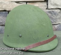 Image 4 of (B) WWII Repro Hawley M1 Helmet Liner. Rayon Webbing & sweatband (Black hardware) 