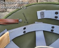 Image 7 of (B) WWII Repro Hawley M1 Helmet Liner. Rayon Webbing & sweatband (Black hardware) 