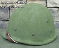 Image 6 of (B) WWII Repro Hawley M1 Helmet Liner. Rayon Webbing & sweatband (Black hardware) 