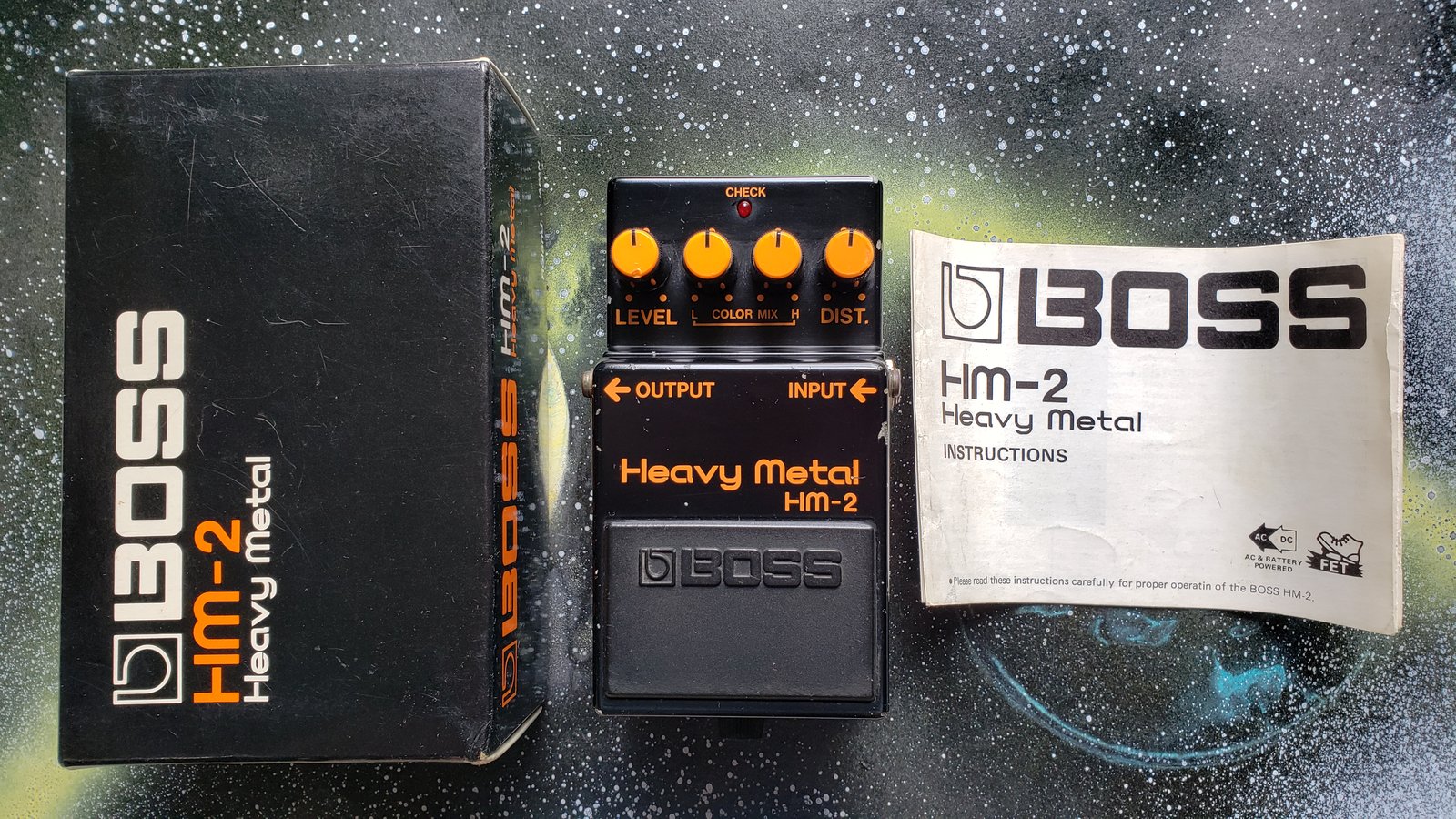 Vintage BOSS HM-2 Heavy Metal Distortion Pedal, Made In Japan, 1984