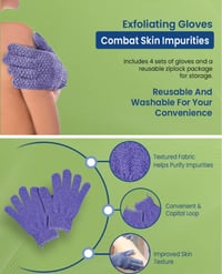 Image 3 of Double Sided Exfoliating Bath Gloves