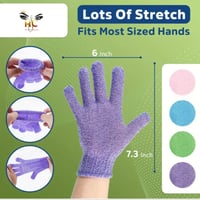 Image 4 of Double Sided Exfoliating Bath Gloves