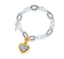 Stripe Heart Necklace & Earring Set