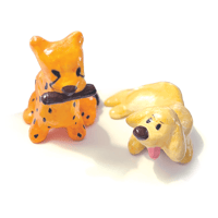 Image 1 of Cheetah and Labrador Sculpture