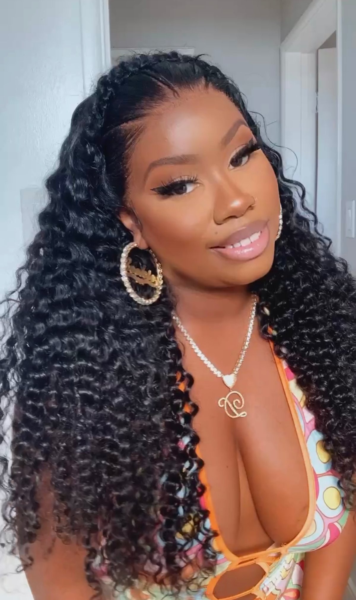 Image of Pre Styled Halo Braid 13x4 Lace Front Wig in 24”