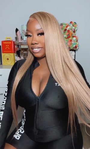 Image of Blonde 13x4 Transparent Lace Front Wig in 26”