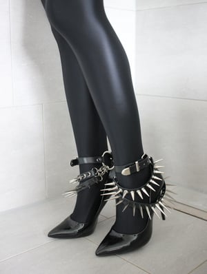 Image of MADE TO ORDER - Heavy Metal Spiked Bootstraps (One Size)