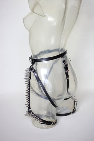 Image of MADE TO ORDER - Heavy Metal Spiked Leg Harness (Size XS - XL)