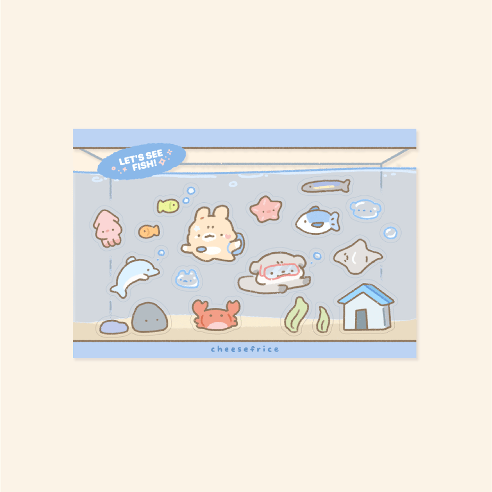 Image of LETS SEE FISH! STICKER SHEET