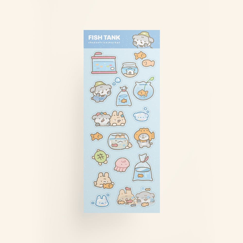 Image of FISH TANK STICKER SHEET