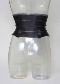 Image 5 of MADE TO ORDER - Elastic Waist Cincher in black satin (Size XS - XL)