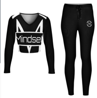 Image 2 of Mindset- Women's V-neck Long Sleeve Yoga Set