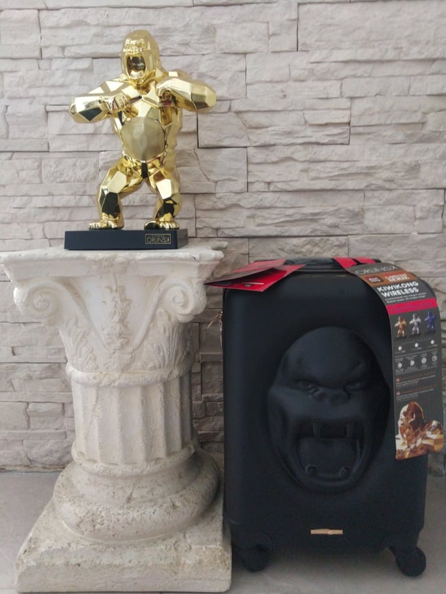 Richard ORLINSKI Kiwikong Enceinte Gold Or Chrome Numérotée valise 