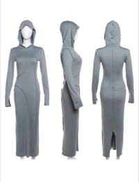 Long Sleeve Hooded Dress
