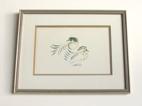 Image 1 of Vintage Eddy Cobiness Birds Art Print in Frame Sized 12 7/10 x 9 3/4 ins, c 1970s-80s
