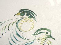 Image 4 of Vintage Eddy Cobiness Birds Art Print in Frame Sized 12 7/10 x 9 3/4 ins, c 1970s-80s