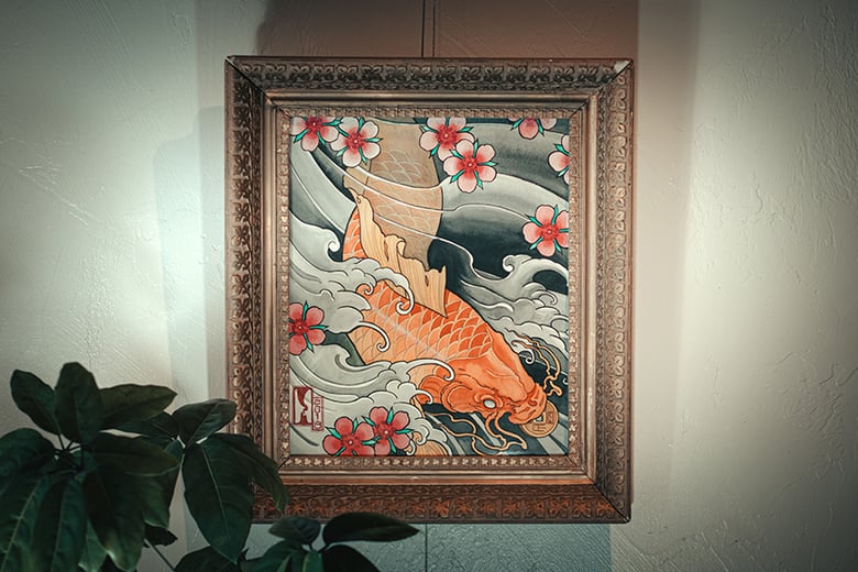 Image of "Golden Koi" (original) 22.5"x19.5"