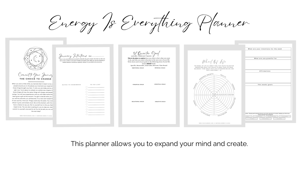 Image of Energy is Everything Planner Black Cover 