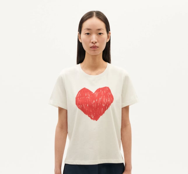 Image of 1-Camiseta blanca heart Ida