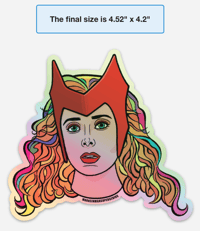 Image 4 of Wanda Maximoff Sokovian Fortune Teller Halloween Costume Sticker
