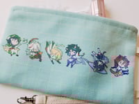 Genshin Impact Small Pouch w/ Strap | Cosmetic Bag Makeup | Cute Game | Small bag Venti Kazuha 