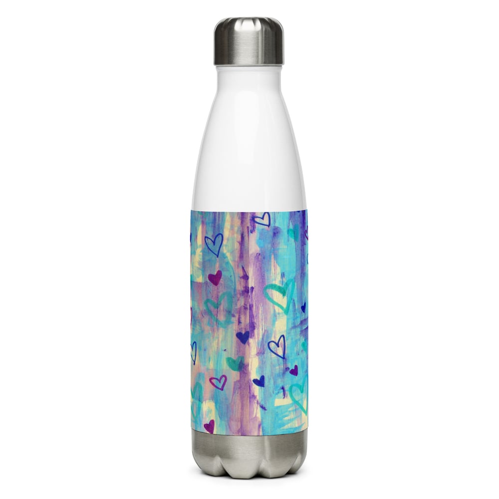 Image of Blue Heart Shower Water Bottle