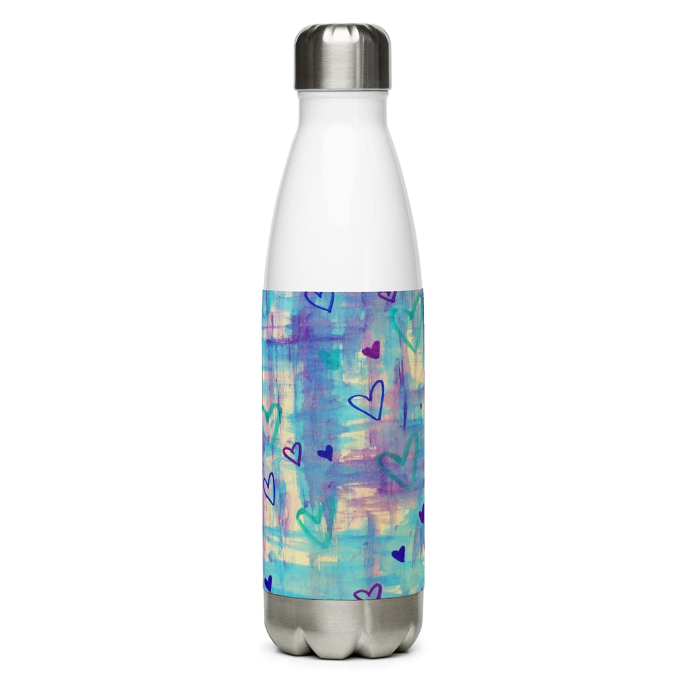 Image of Blue Heart Shower Water Bottle