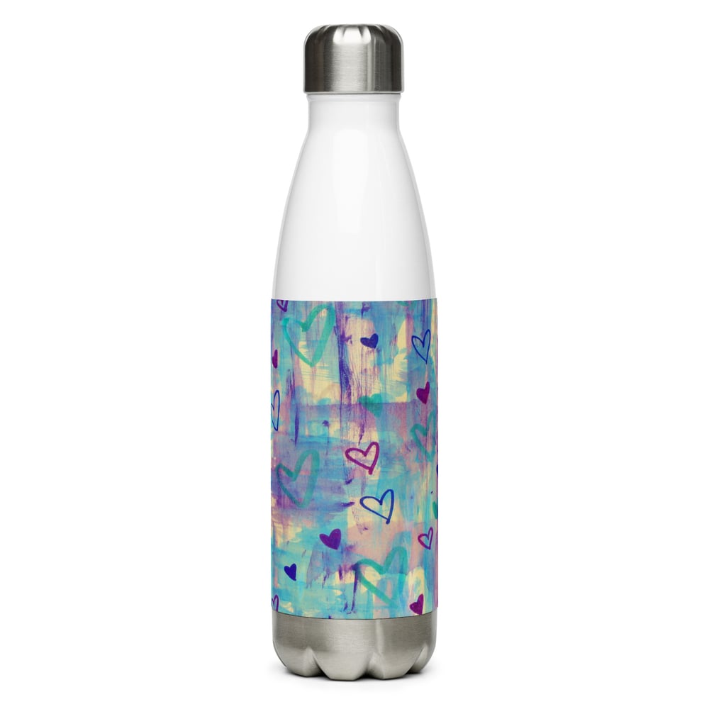 Image of Blue Heart Shower Water Bottle