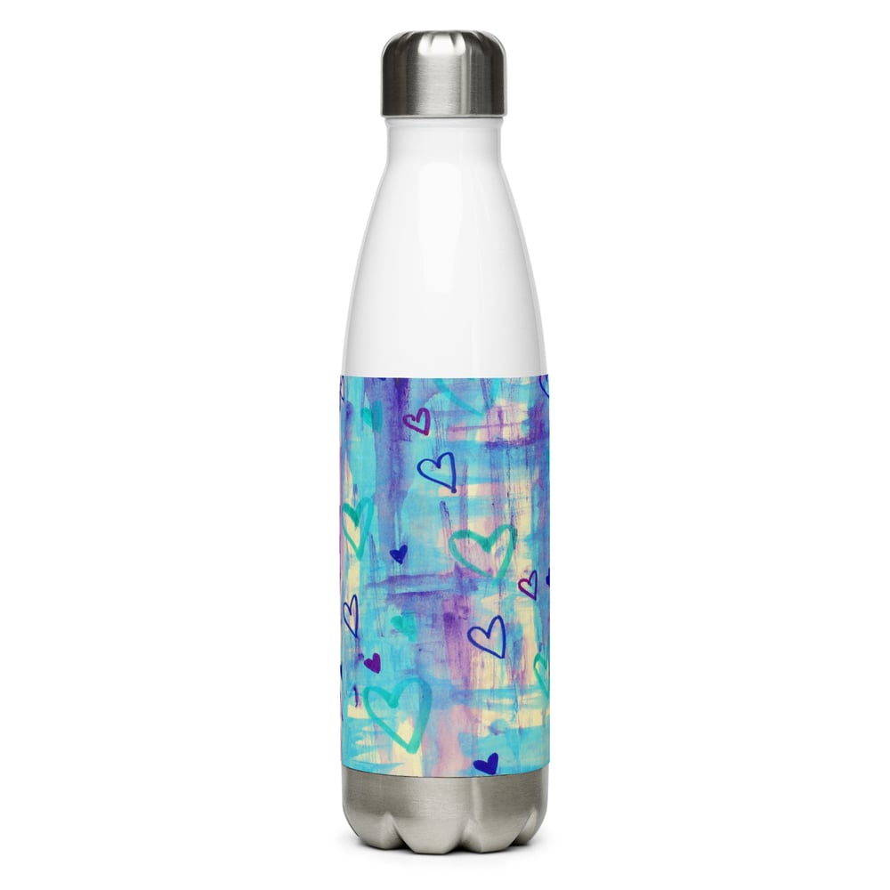 Image of Blue Heart Shower Water Bottle