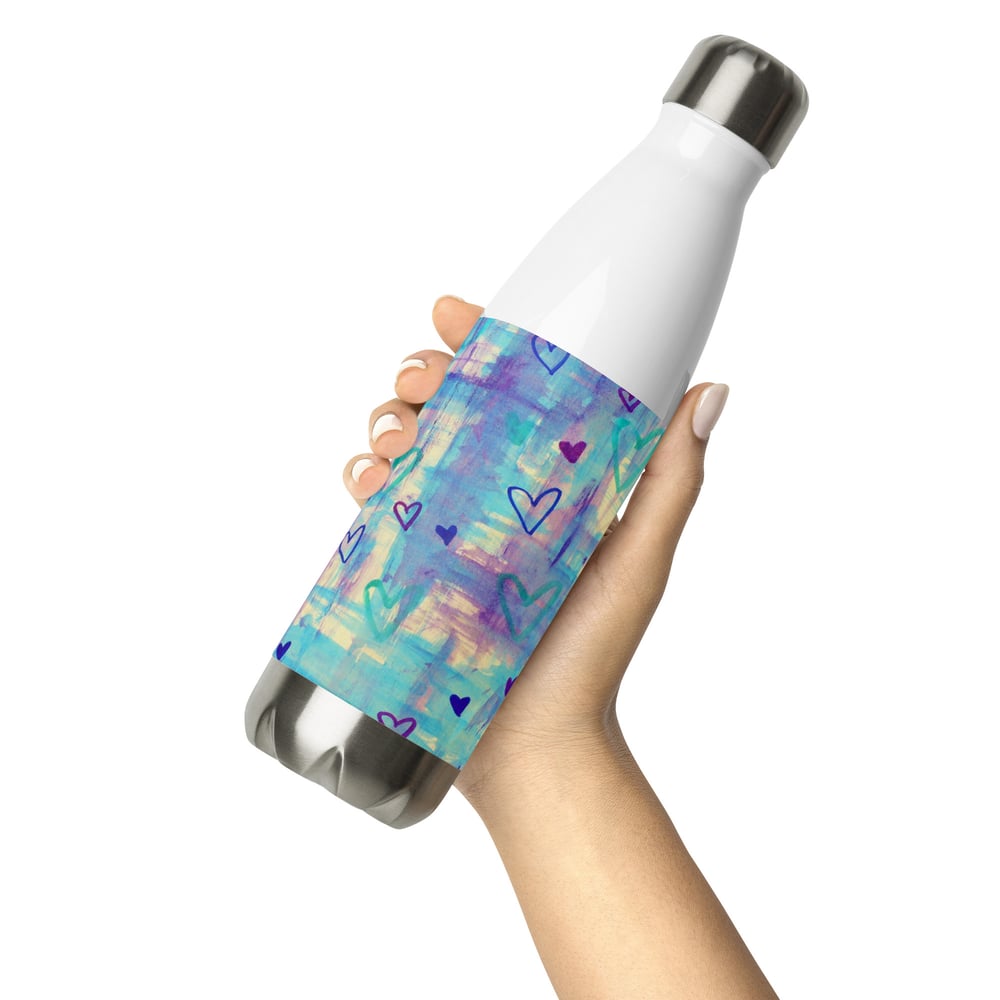 Image of Blue Heart Shower Water Bottle