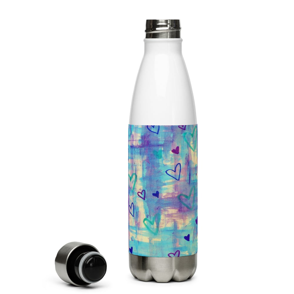 Image of Blue Heart Shower Water Bottle