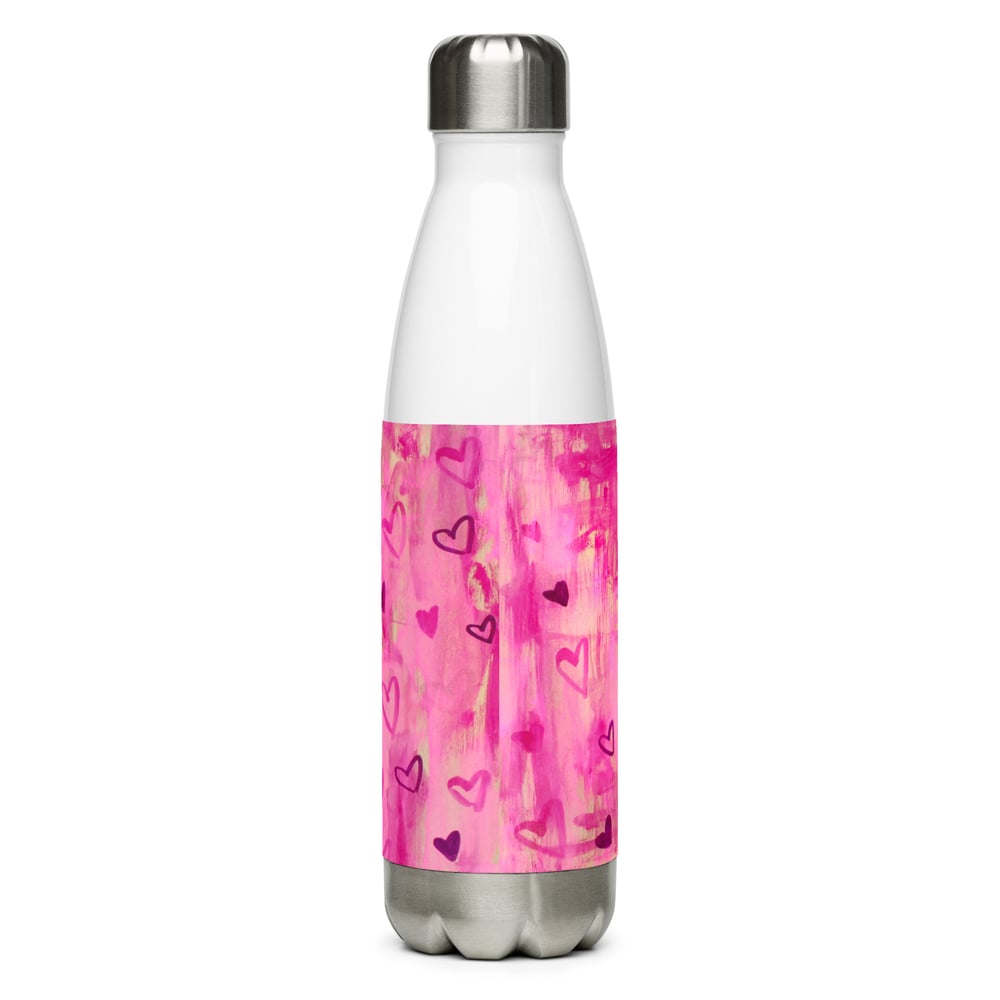 Image of Pink Heart Shower Water Bottle