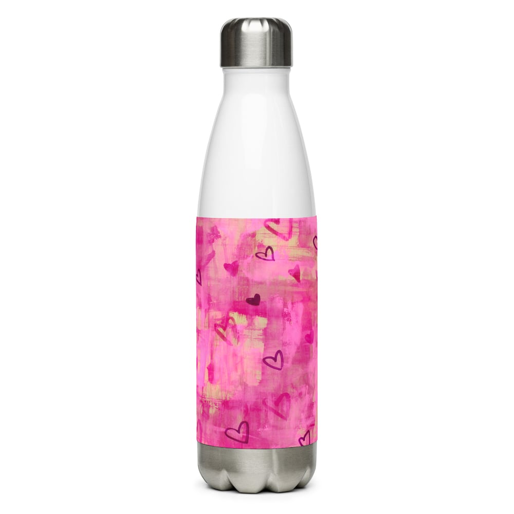 Image of Pink Heart Shower Water Bottle