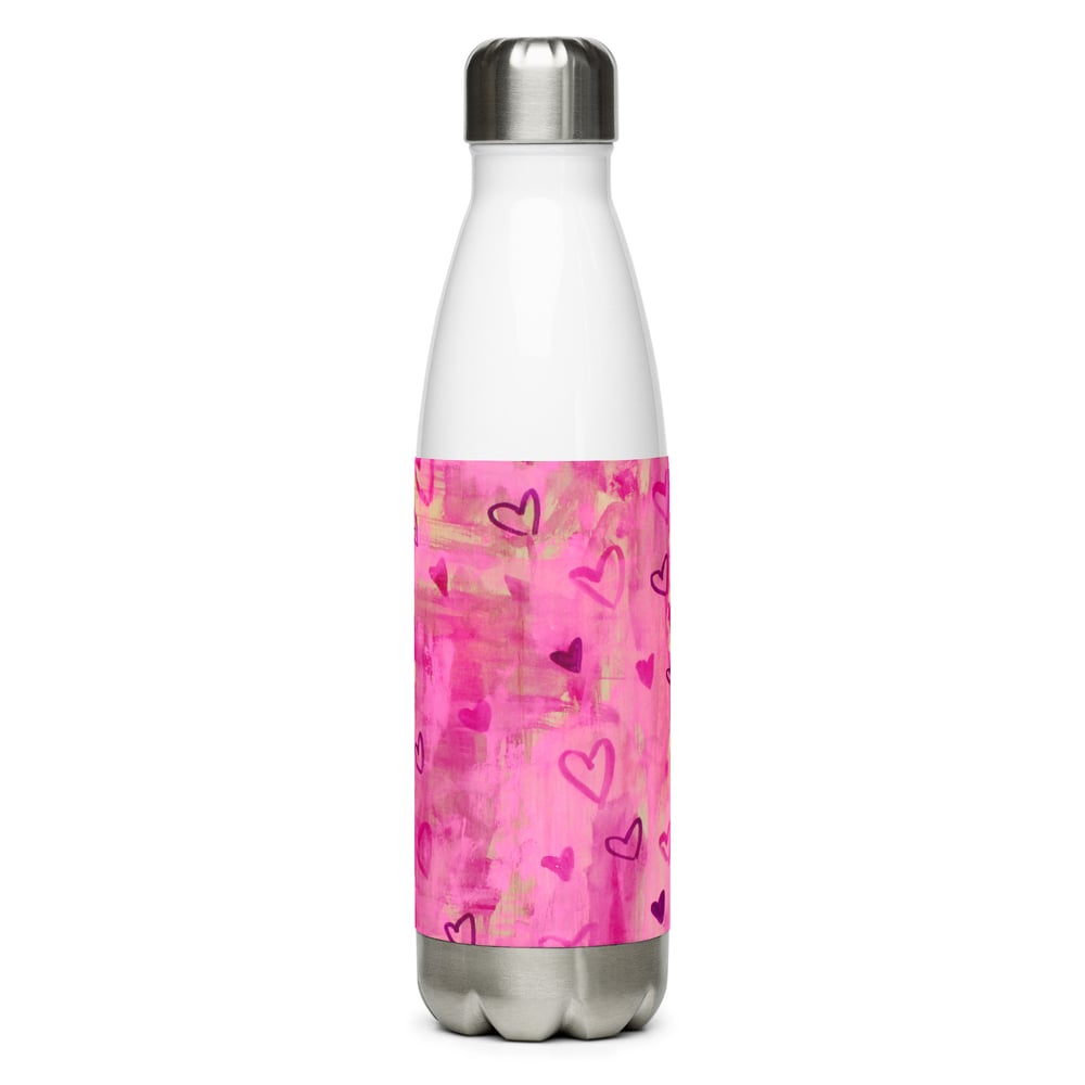 Image of Pink Heart Shower Water Bottle