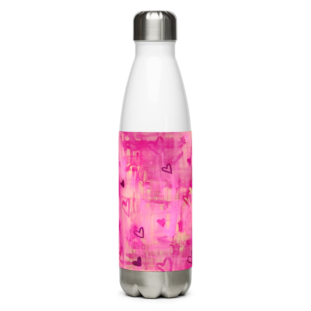 Image of Pink Heart Shower Water Bottle