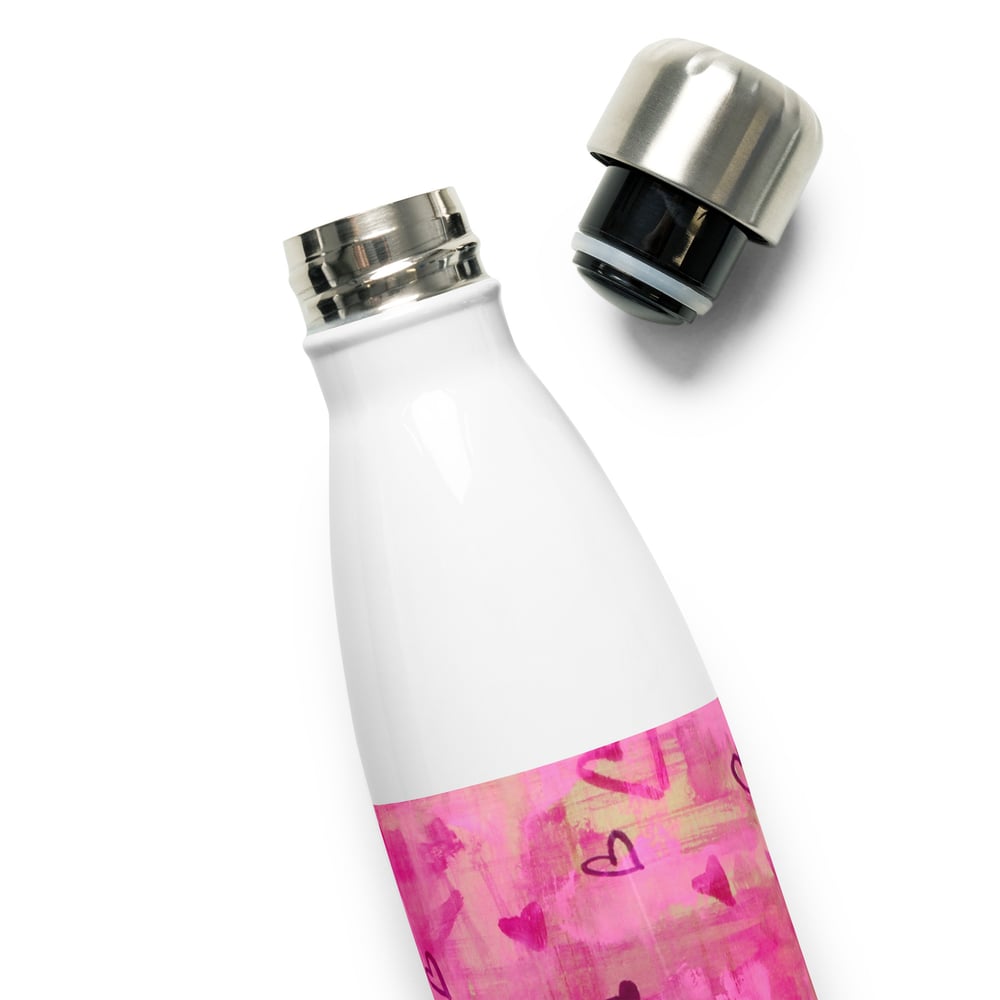 Image of Pink Heart Shower Water Bottle