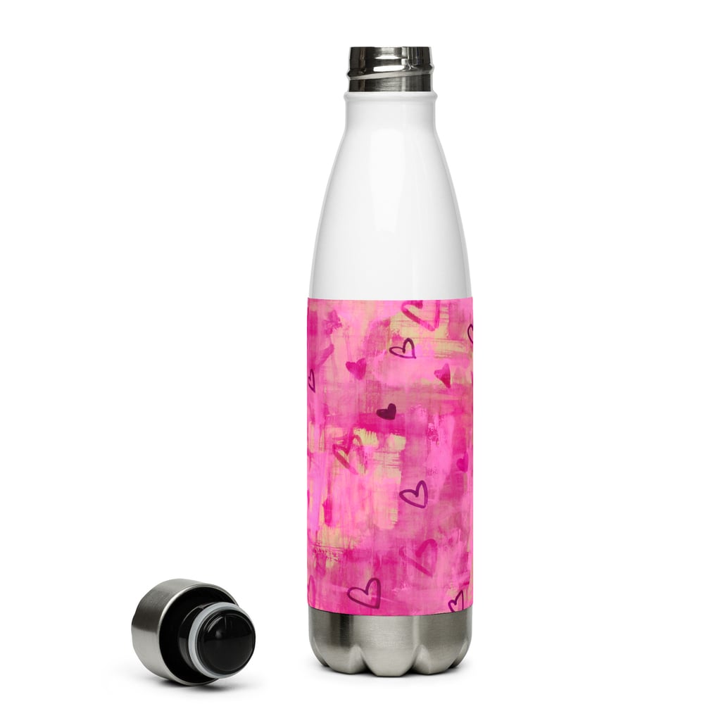 Image of Pink Heart Shower Water Bottle