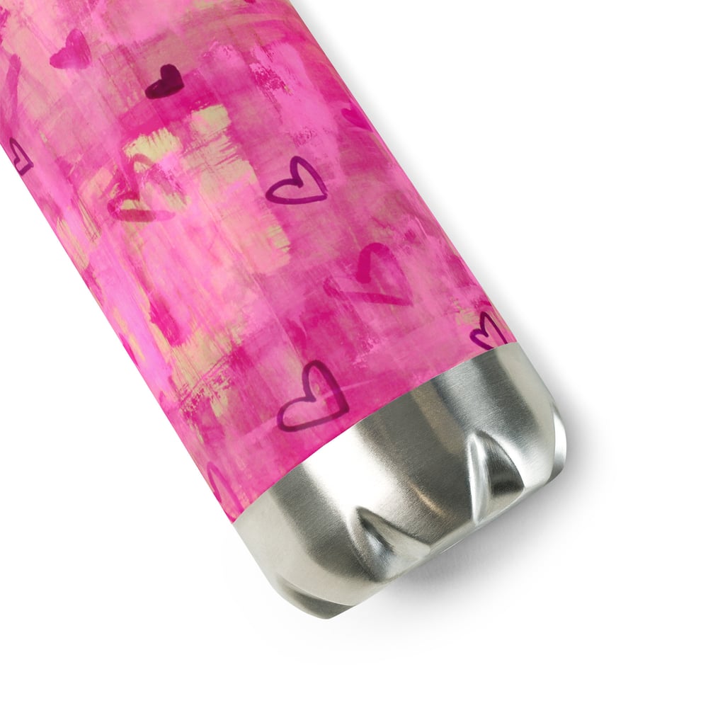 Image of Pink Heart Shower Water Bottle