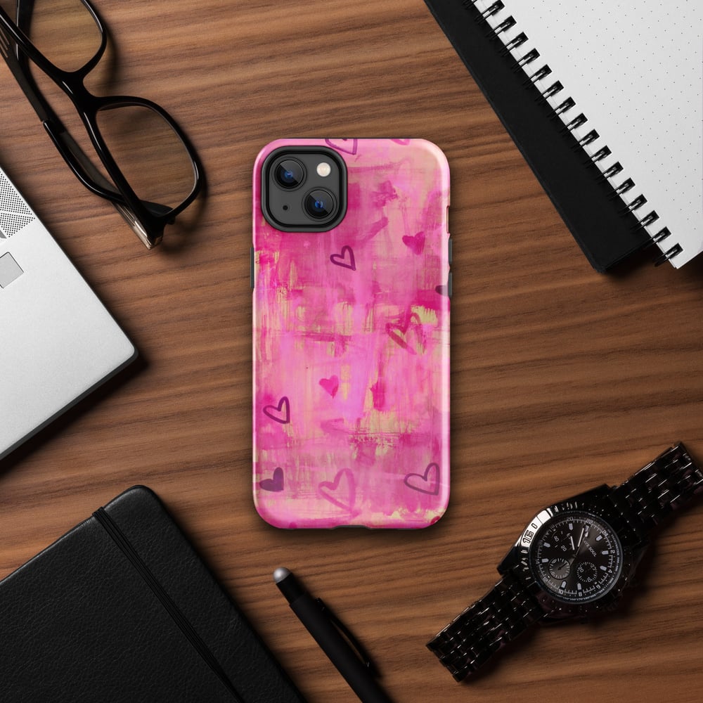 Image of Pink Heart Shower iPhone Case