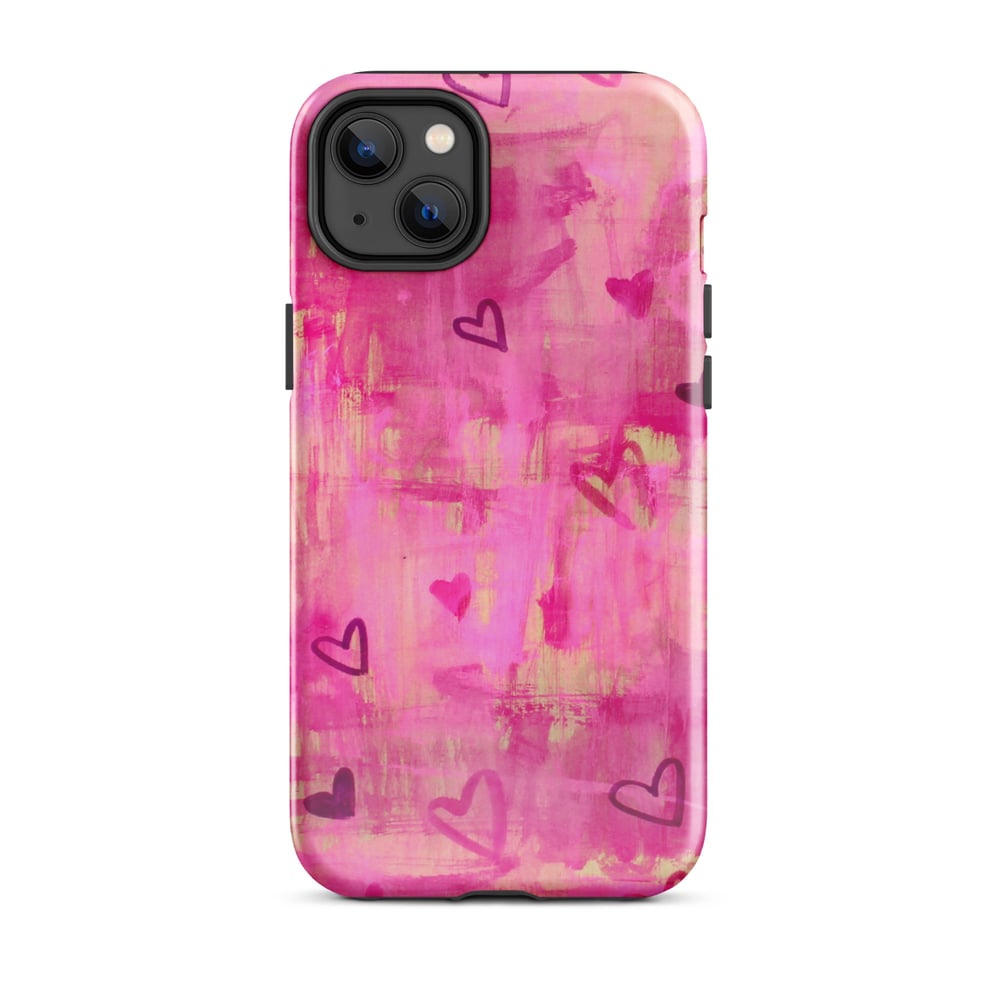 Image of Pink Heart Shower iPhone Case